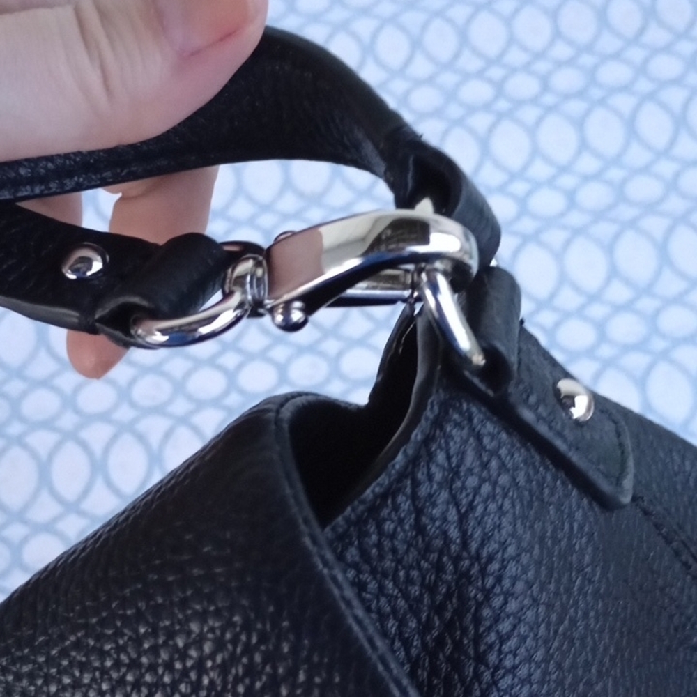 Kate Spade Black Pebbled Leather Shoulder Bag Crossbody Tassel Detail - Picture 9 of 9